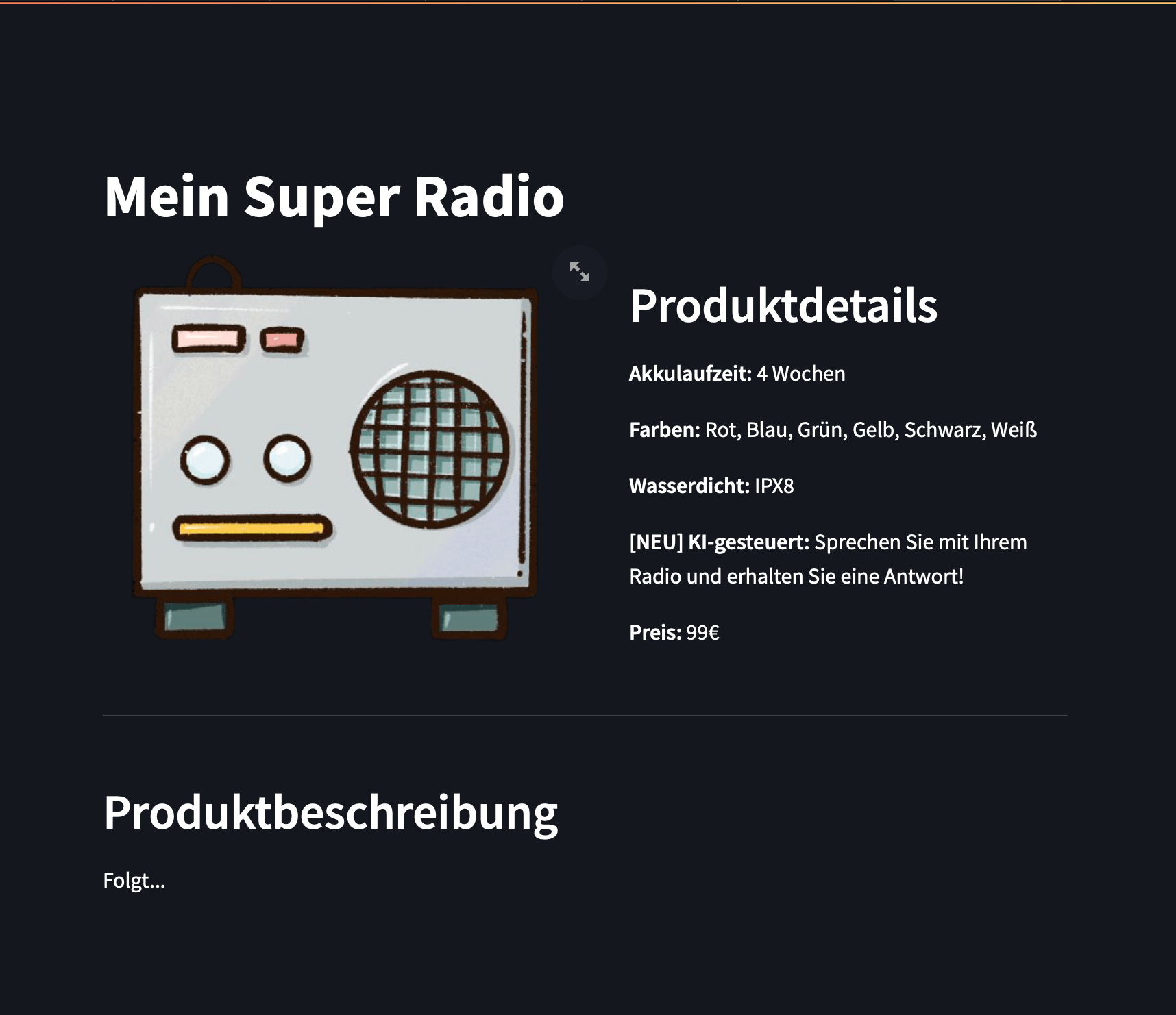 shop-streamlit streamlit website application frontend preview